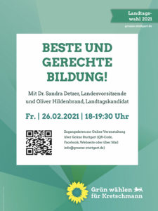 Online-Veranstaltung des Ortsverbandes Weilimdorf von BÜNDNIS 90/DIE GRÜNEN