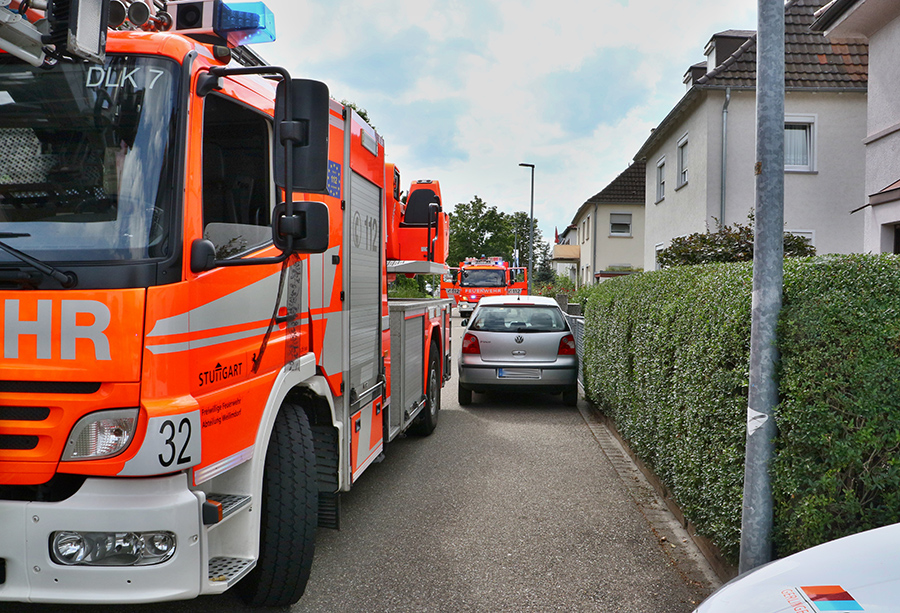 Falschparker in der Pforzheimer Straße verhinderte Einsatz, Foto Rometsch