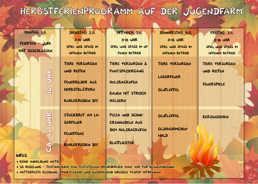 Herbstferien 2021 auf der Jugendfarm
