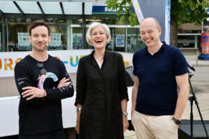 Eric Gauthier (links), Ulrike Zich (mittig) und Marcus Mannsdörfer von WeilAktiv Aktionsgemeinschaft (rechts)