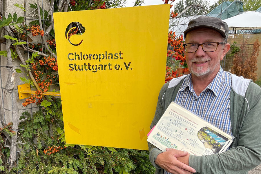 Ortsverband von BÜNDNIS 90/DIE GRÜNEN beglückwünscht Chloroplast-Gründer Andreas Zeger zur Stuttgarter Ehrenmünze