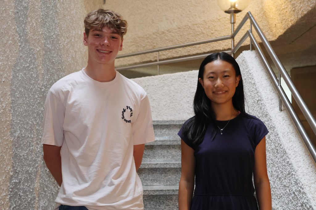 Justus Horner und Yanhe Mia Peng (Jugendrat Weilimdorf), Foto GOEDE