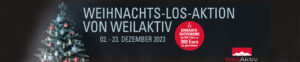 Weihnachtslosaktion 2023 Banner Startseite