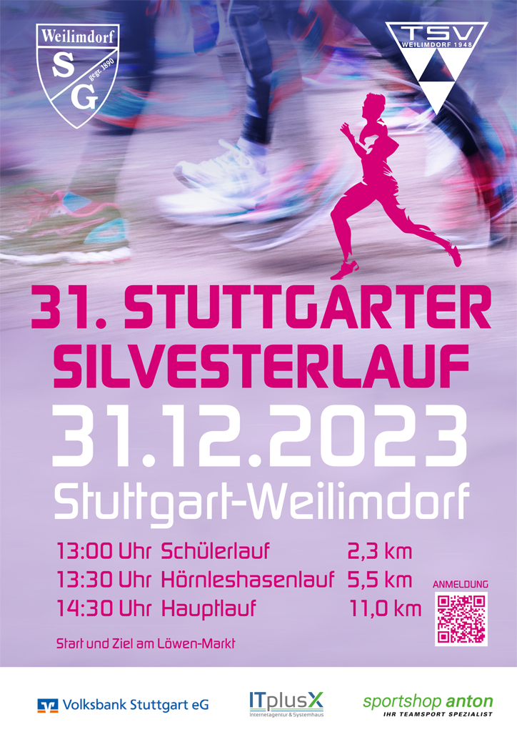 Plakat Silvesterlauf 2023