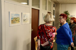 Ausstellung im Bezirksamt mit Aquarellen von Barbara Schütze, Foto GOEDE
