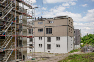 Die LBG modernisiert ihre Wohnanlage aus den 1960er-Jahren am Molchweg in Stuttgart-Bergheim. Foto: Fabrice Weichelt, Landeshauptstadt Stuttgart.