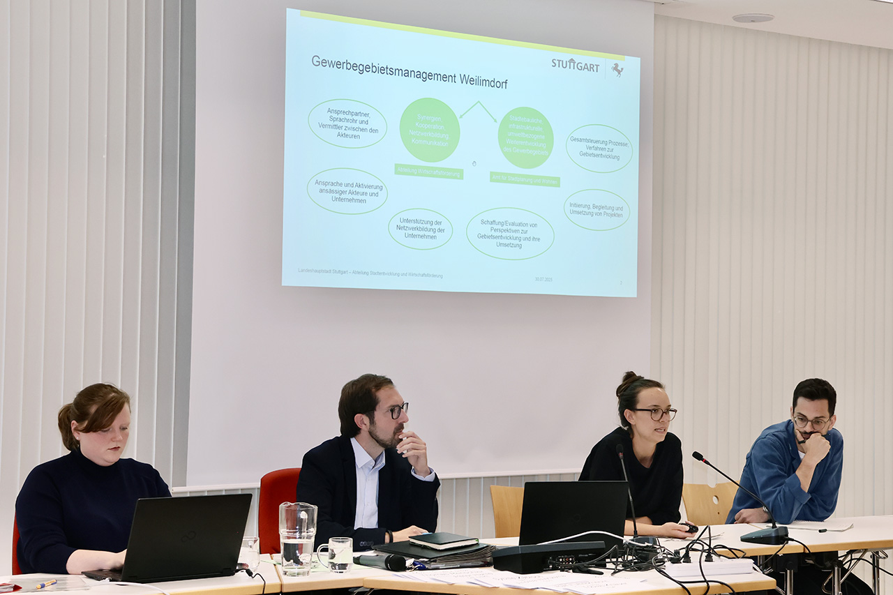 Gewerbegebietsmanagement für Weilimdorf: Aktueller Stand dem Bezirksbeirat vorgestellt. Foto © GOEDE