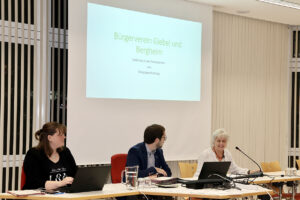 Vorstellung des Bürgerverein Giebel und Bergheim e.V. durch Christiana Rothaug im BB am 12. November 2025, Foto GOEDE